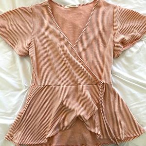 Pink Top Wrap Around Top For Sale